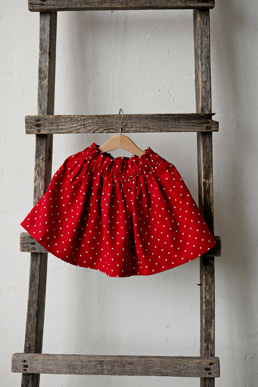 Red Polka Dot Festive Mini Skirt