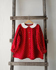 Red Polka Dot Exclusive Linen Tunic Dress