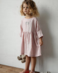 Baby Pink Tea Linen Dress