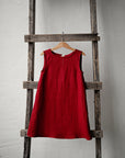 Cherry Sleeveless Linen Dress