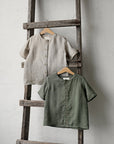Sage Short Sleeve Classic Linen Shirt