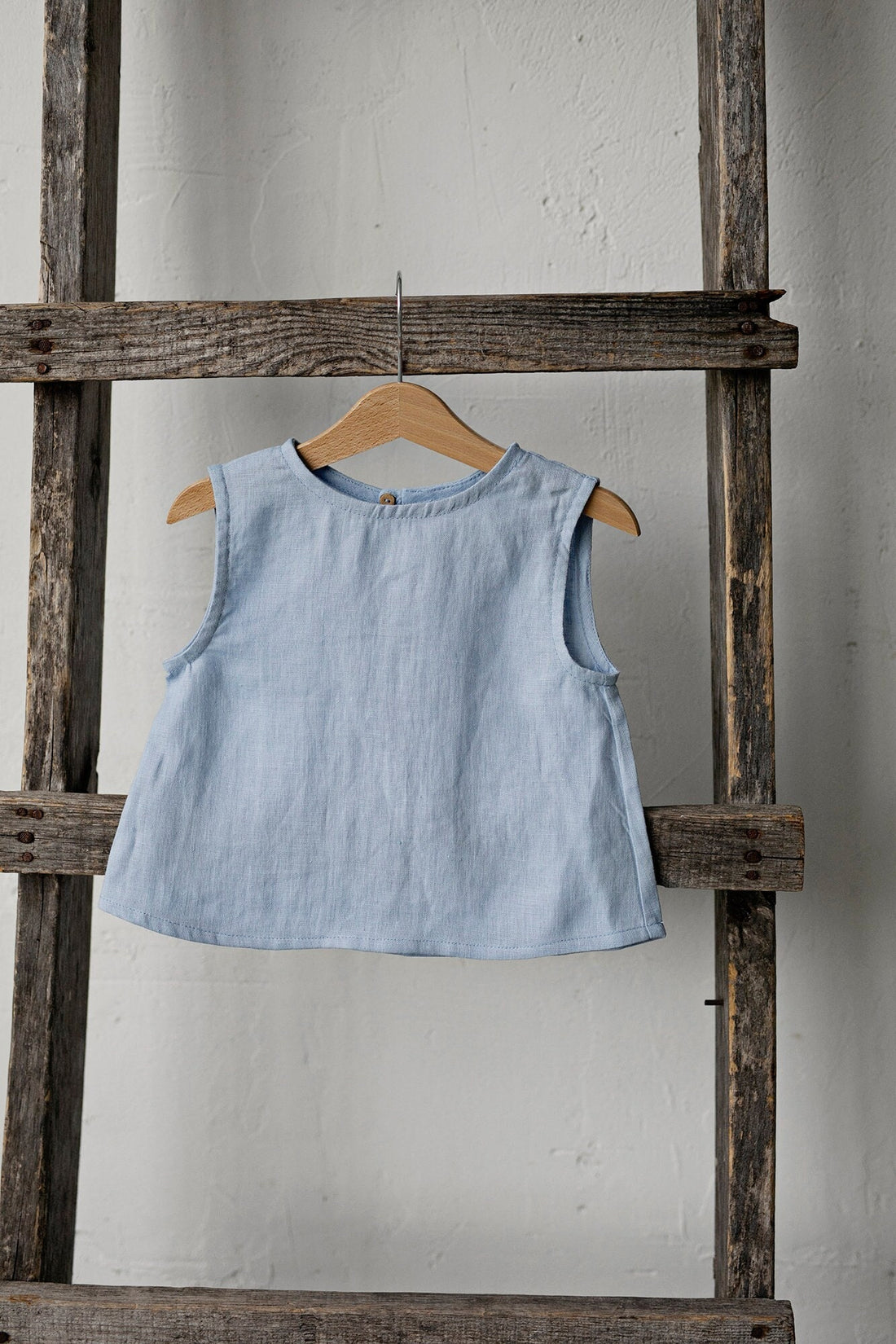 Sky Blue Sleeveless Shirt
