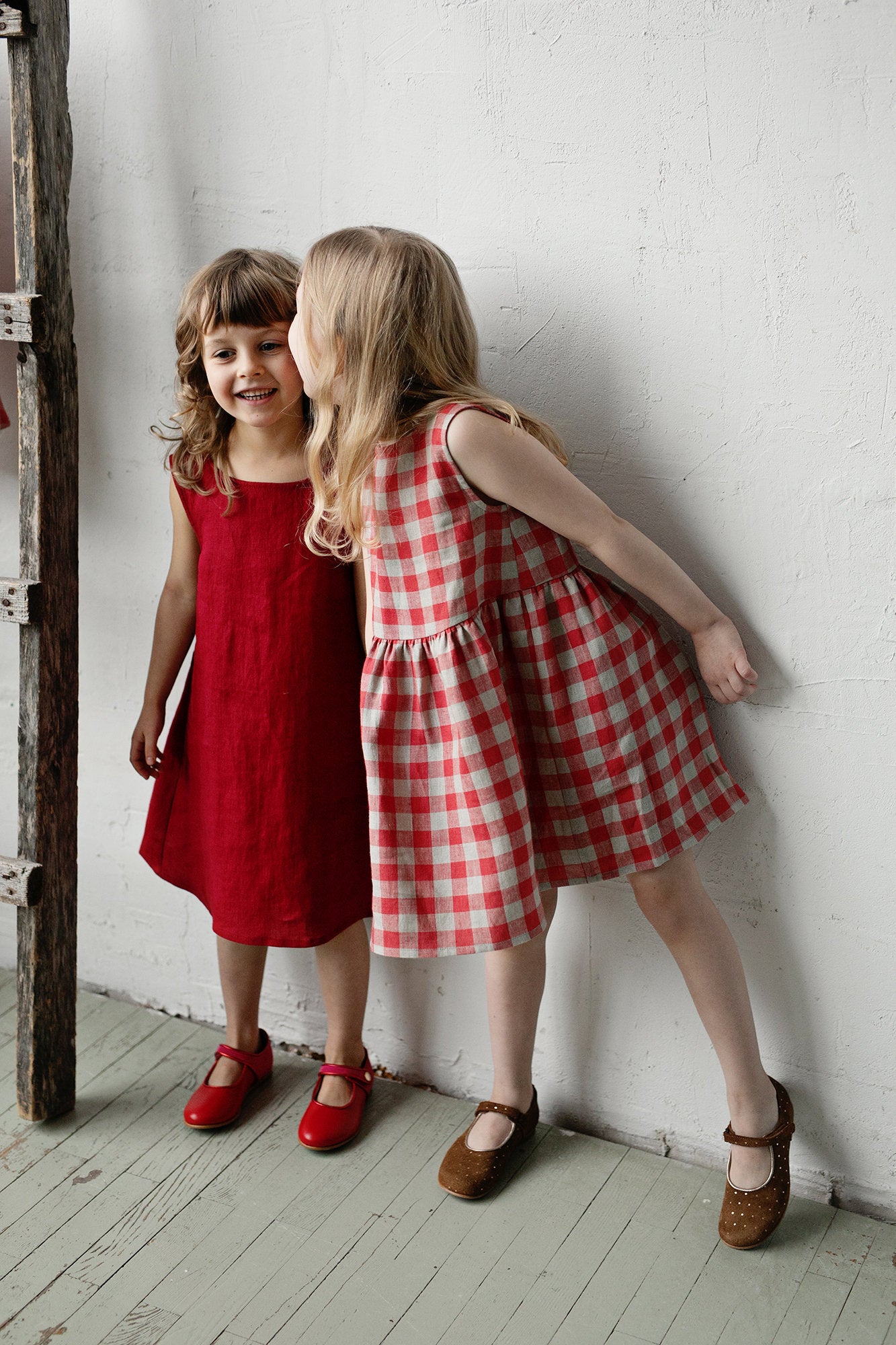 Cherry Sleeveless Linen Dress allthebeautifullinen Cherry Sleeveless Linen Dress allthebeautifullinen