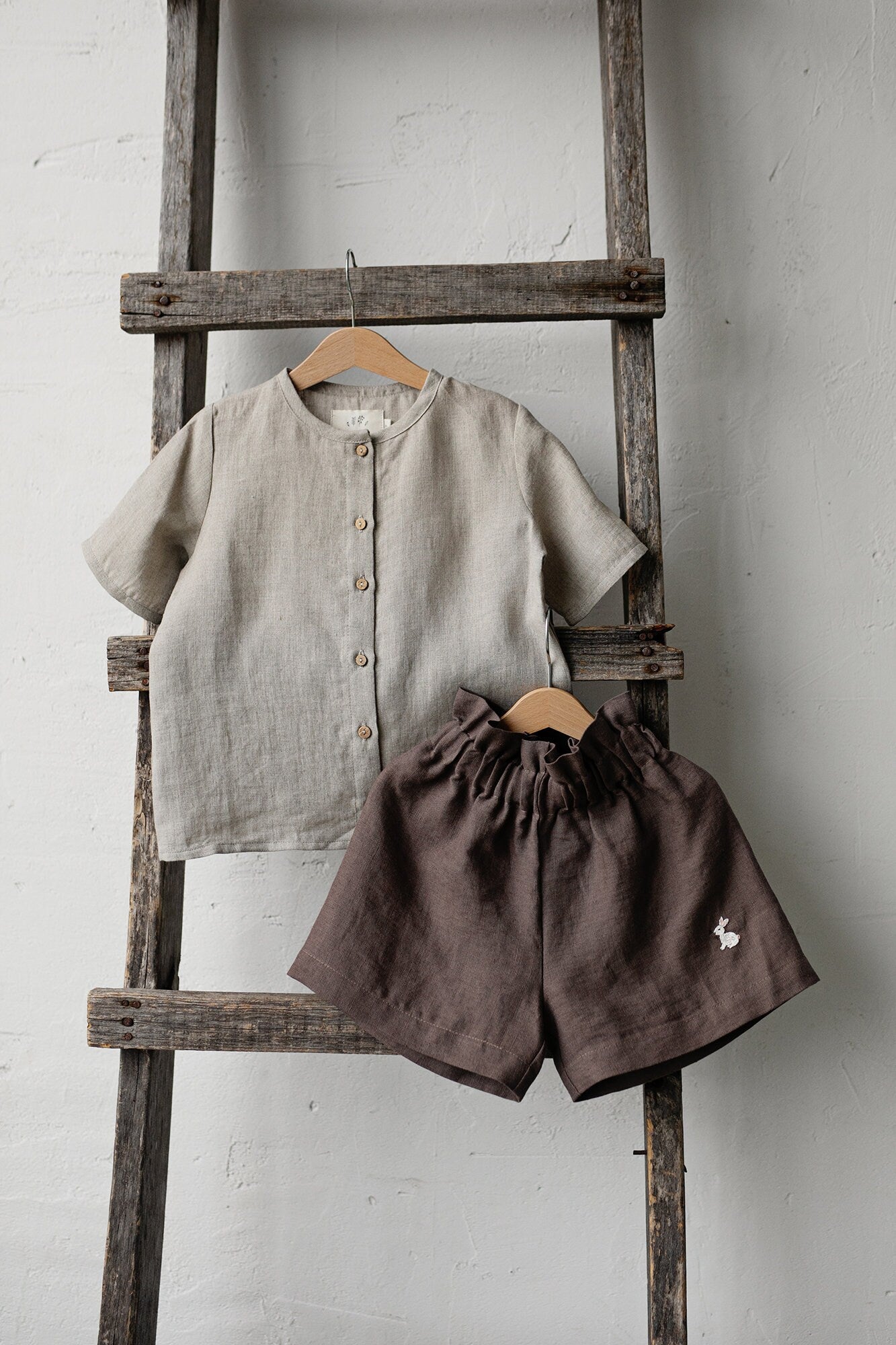 Natural Short Sleeve Classic Linen Shirt