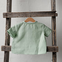 Green Tea Short Sleeve Button Shirt