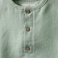 Green Tea Short Sleeve Button Shirt