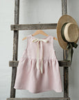 Baby Pink Smock Linen Dress