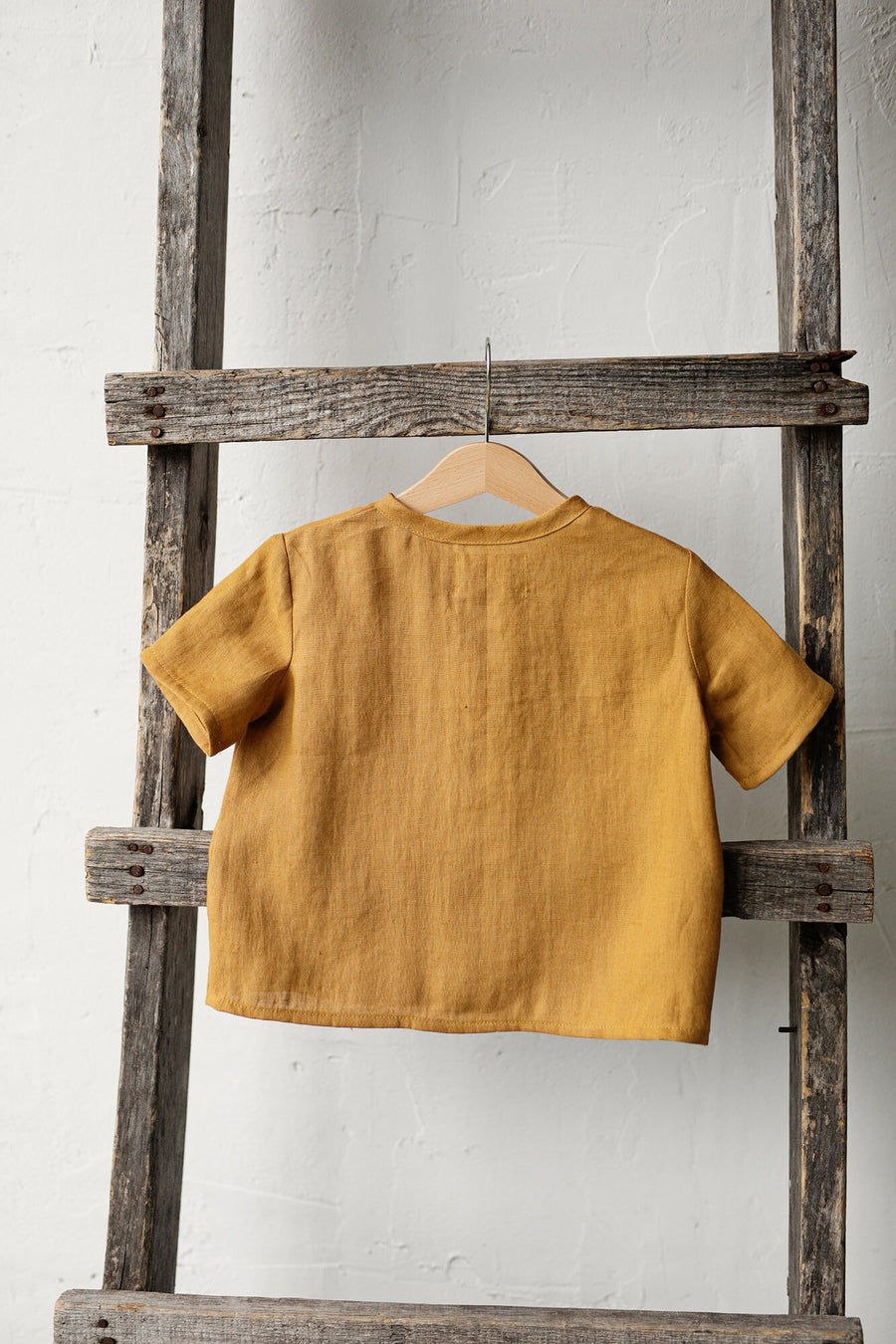 Mustard Short Sleeve Button Shirt