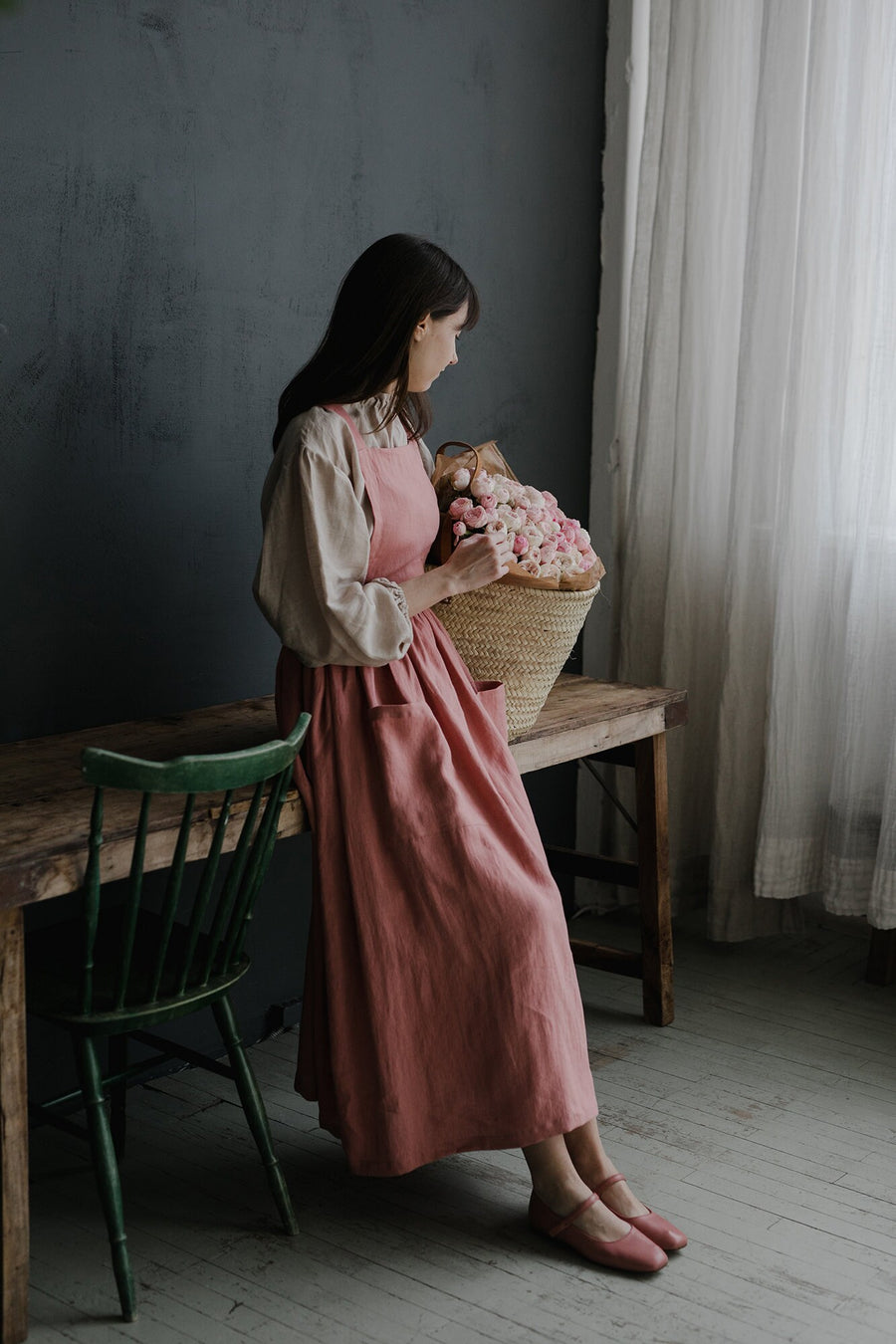 Salmon Cottage Dress
