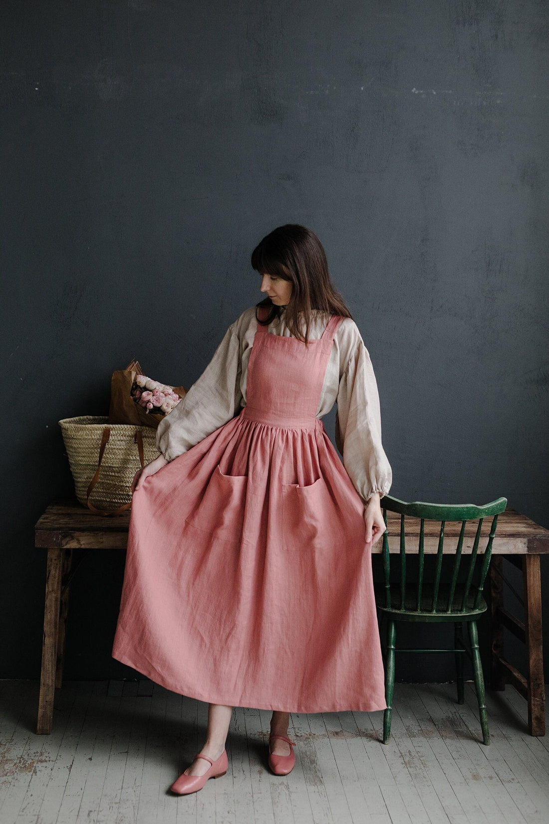 Salmon Cottage Dress