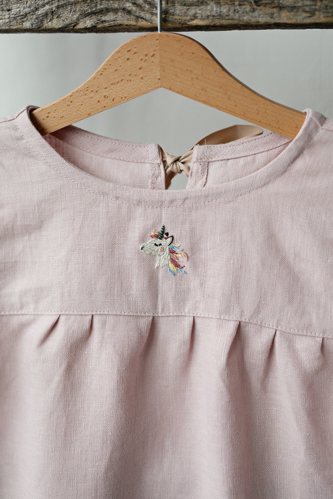 Baby Pink Summer Linen Dress