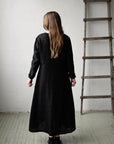 Black Daiva Linen Dress