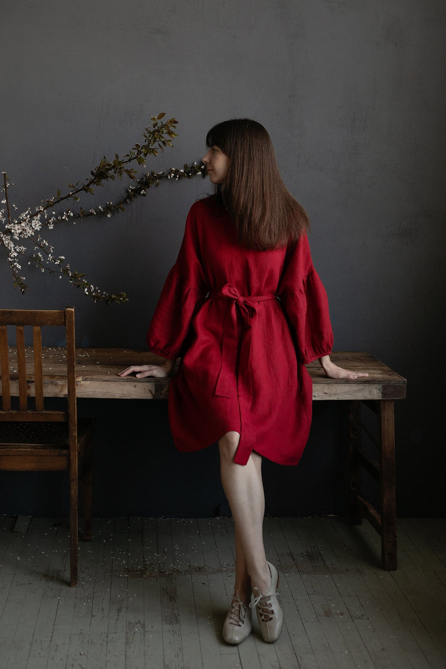 Cherry Short Kimono Dress
