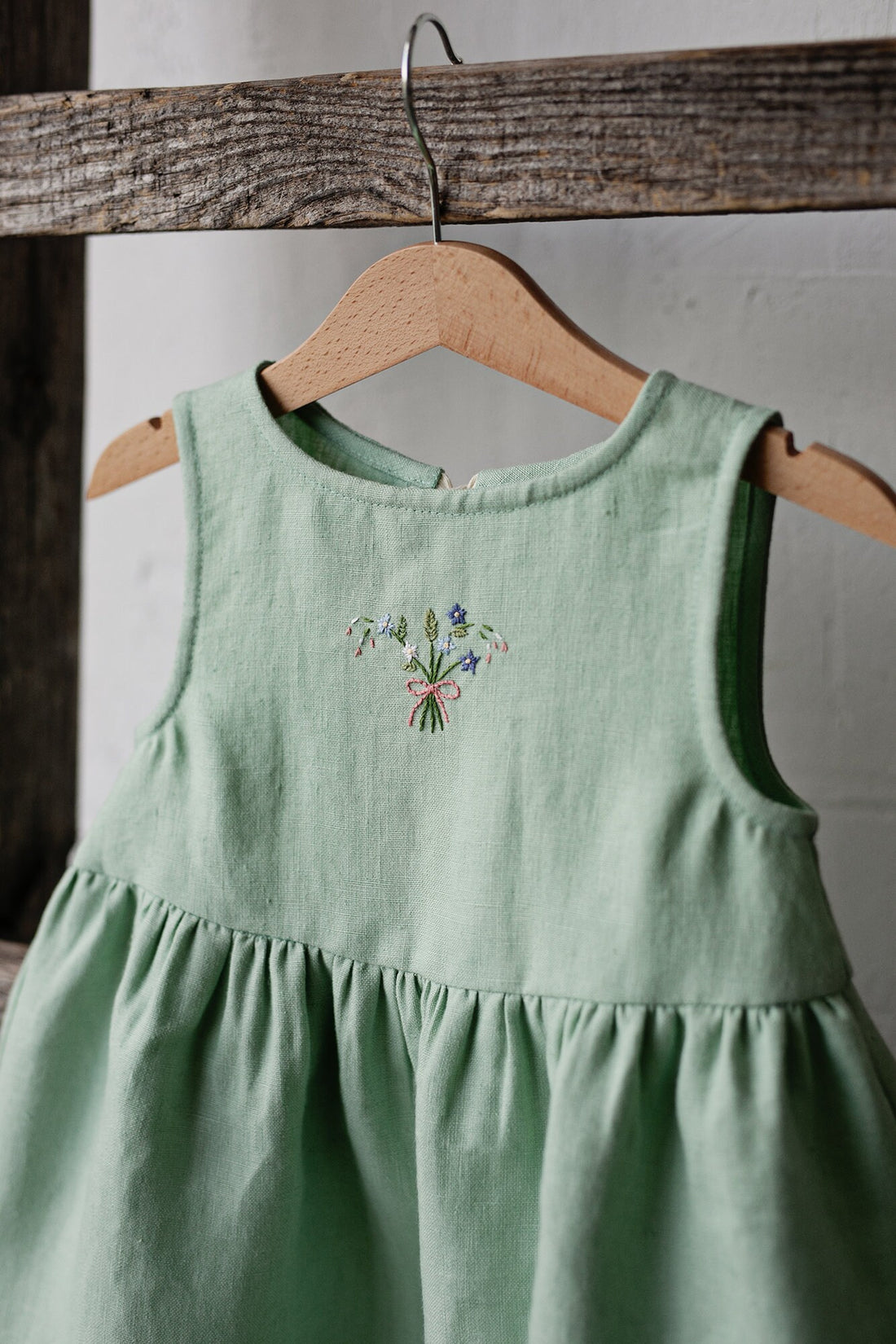 Green Tea Smock Dress