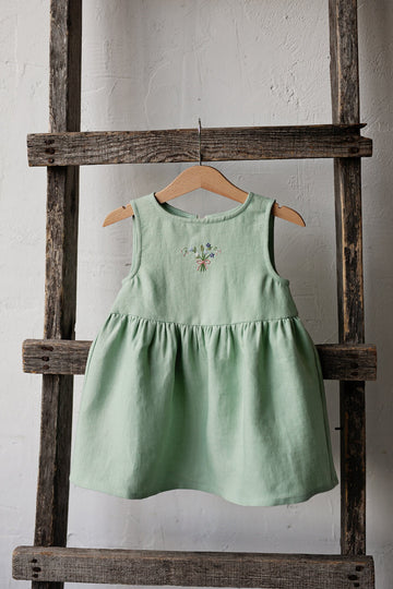 Green Tea Smock Dress