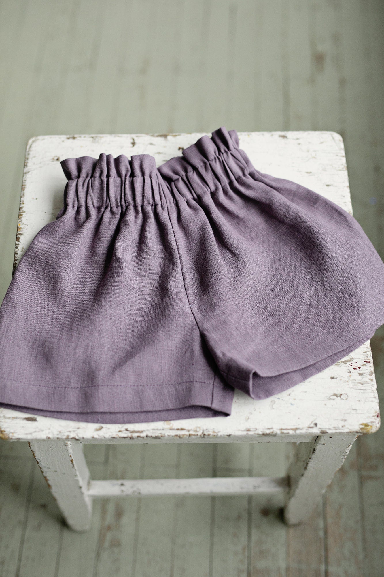Mauve Linen Shorts