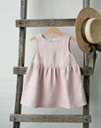 Baby Pink Smock Linen Dress