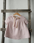 Baby Pink Short Sleeve Linen Tunic