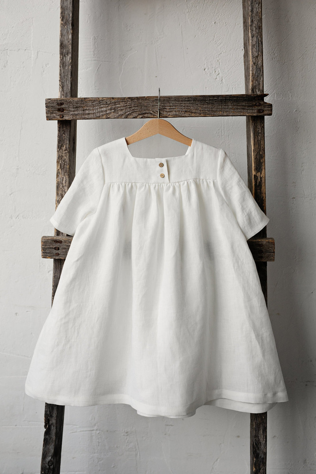 White Short Sleeve Classic Dress
