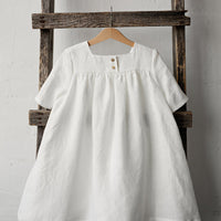 White Short Sleeve Classic Dress