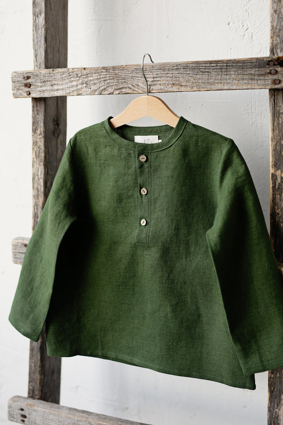 Forest Green Long Sleeve Button Shirt