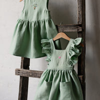 Green Tea Smock Dress