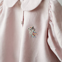 Baby Pink Short Sleeve Tunic Dress