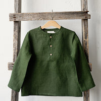 Forest Green Long Sleeve Button Shirt