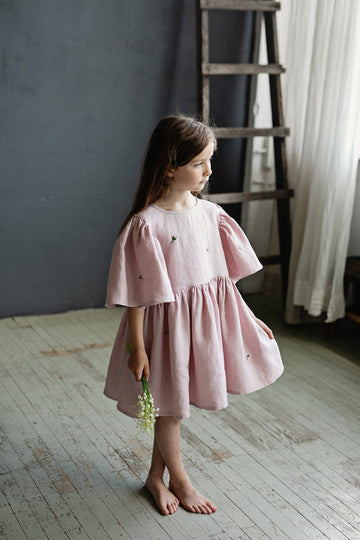 Baby Pink Exclusive Flower Dress