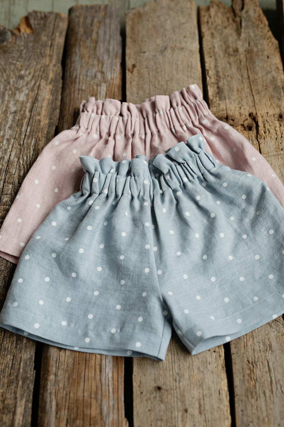 Blue Polka Dot Festive Shorts