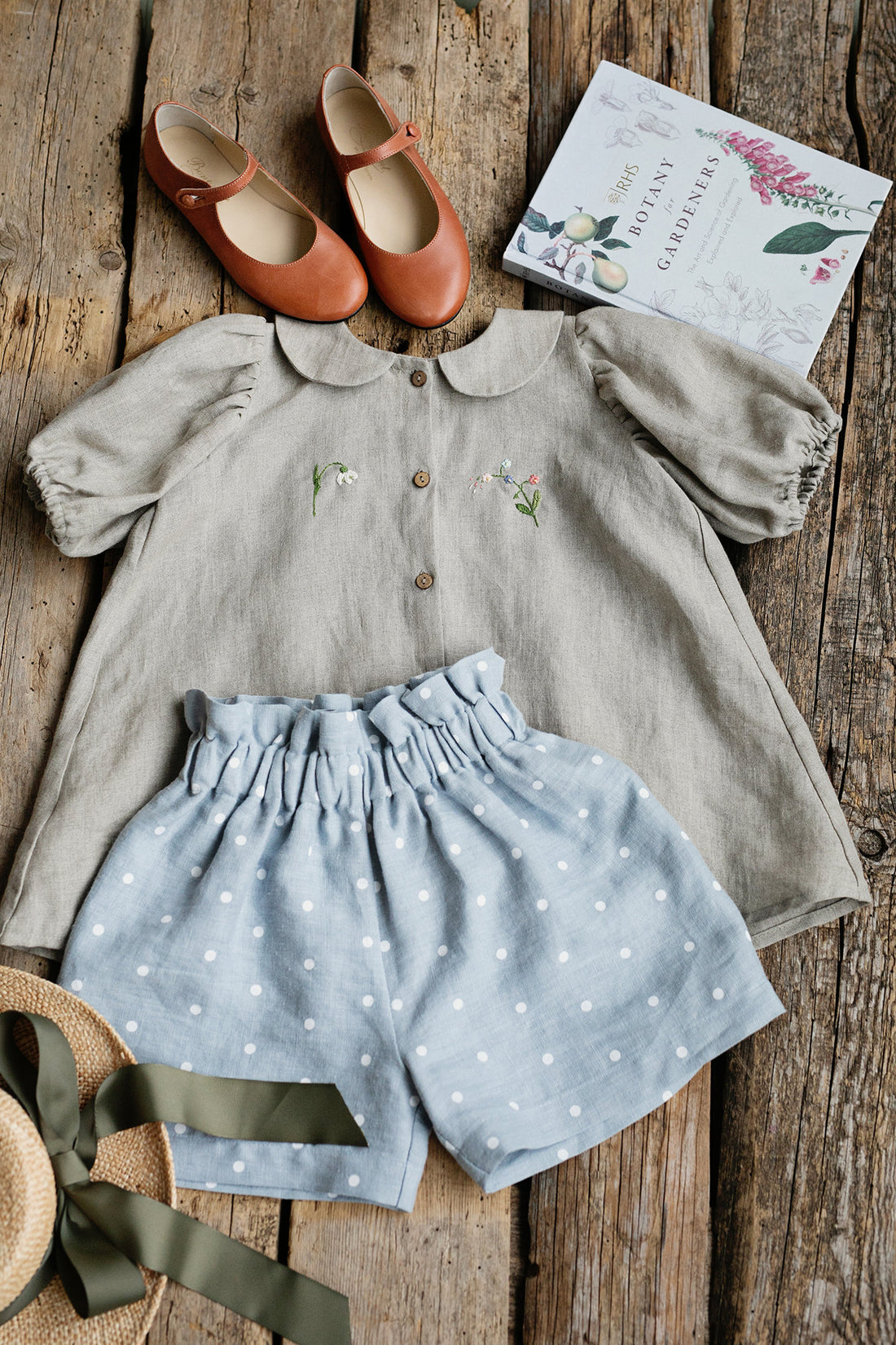 Blue Polka Dot Festive Shorts