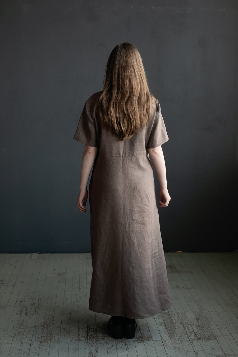 Cacao Short Sleeve Daiva Dress