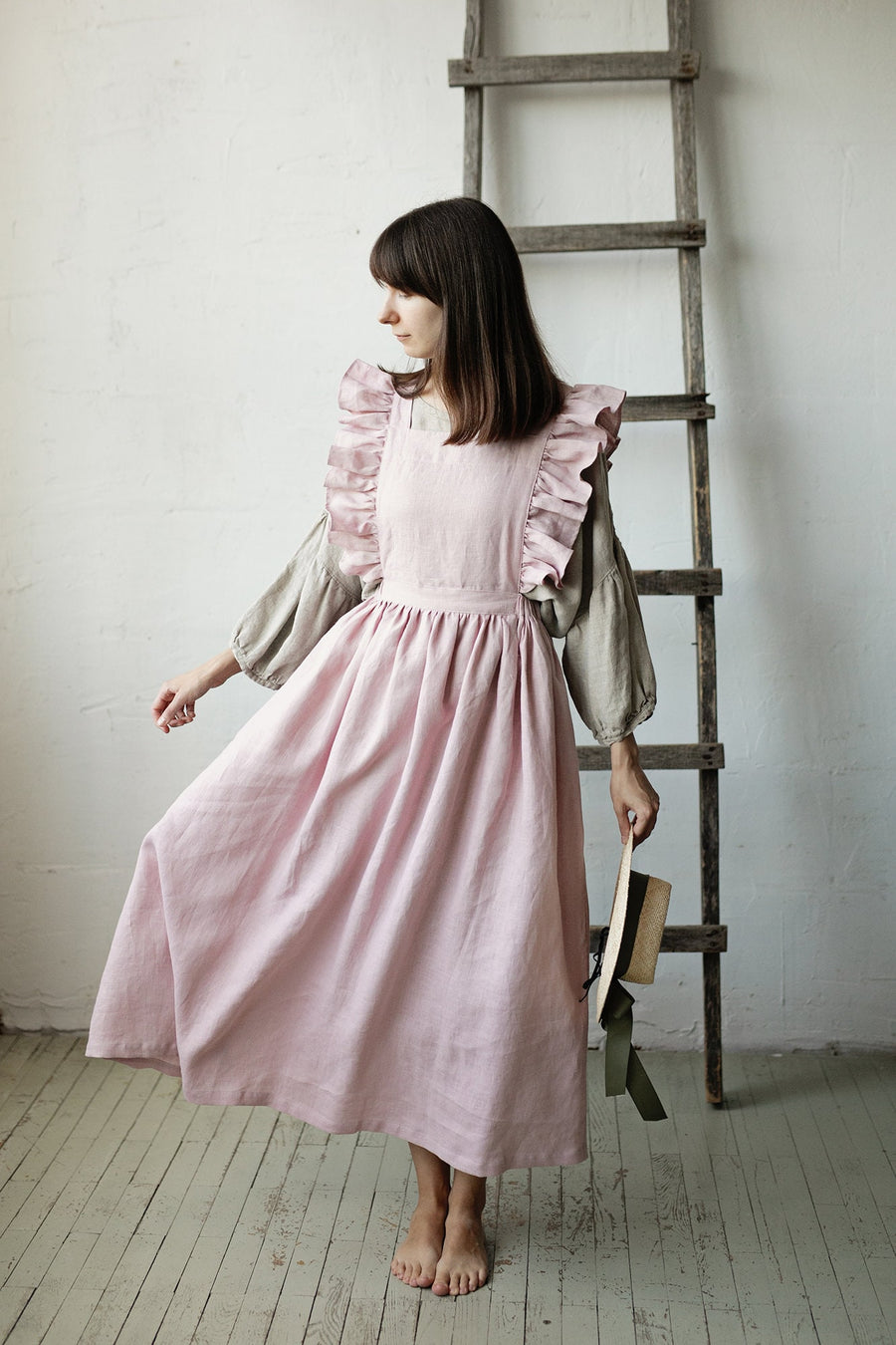 Baby Pink Long Vintage Dress