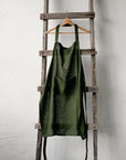 Forest Green Traditional Linen Apron
