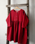 Cherry Anemone Linen Dress