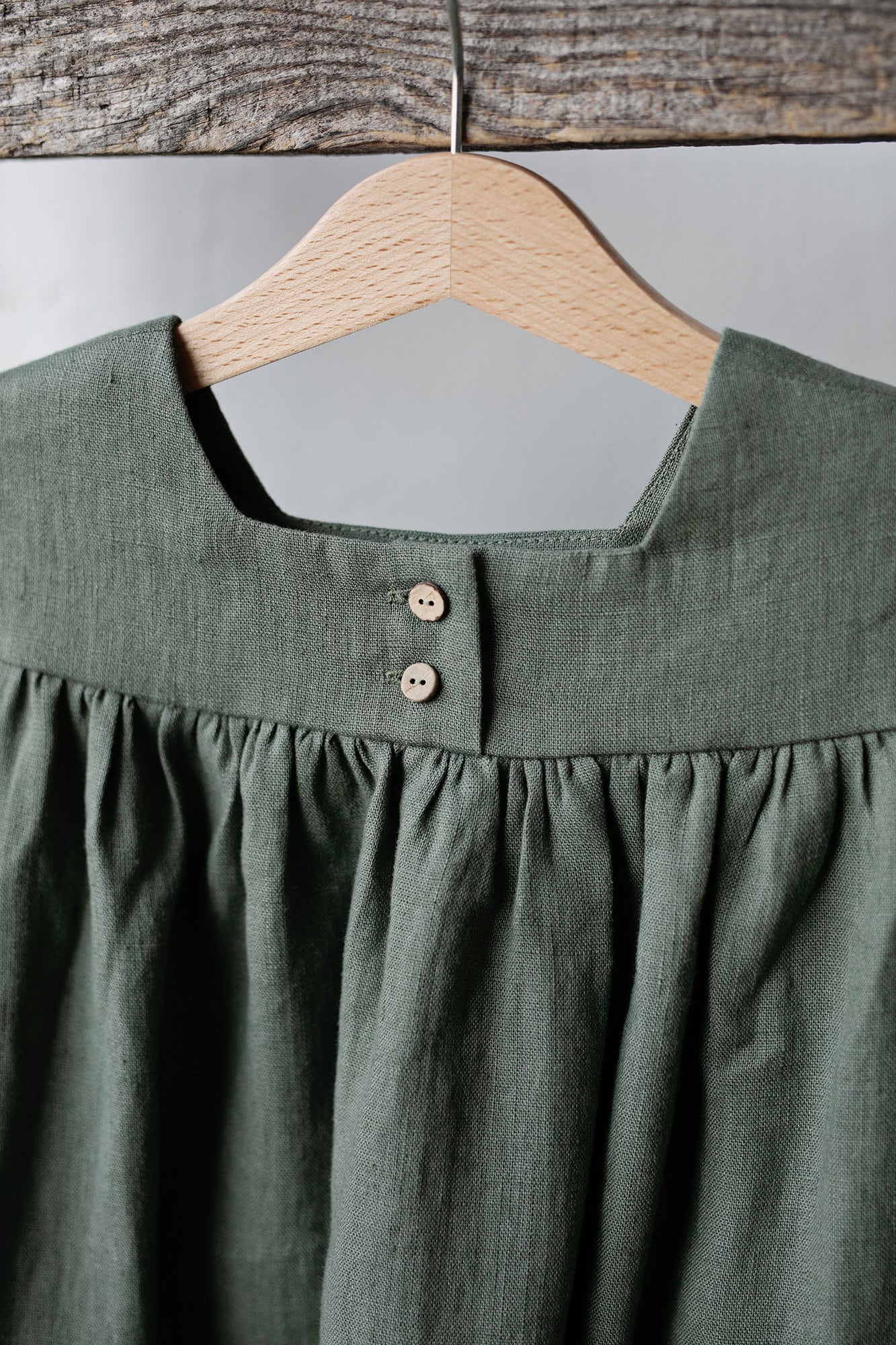 Sage Classic Linen Dress