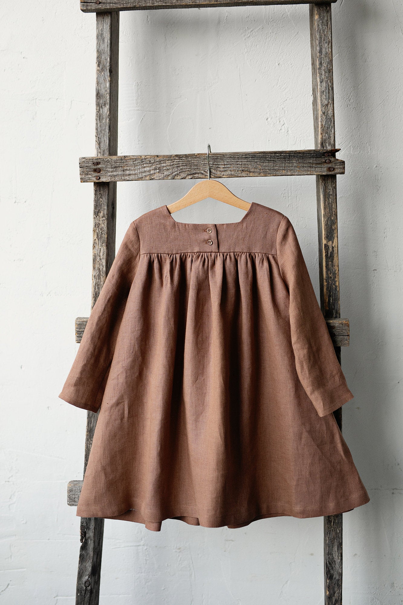 Caramel Classic Linen Dress