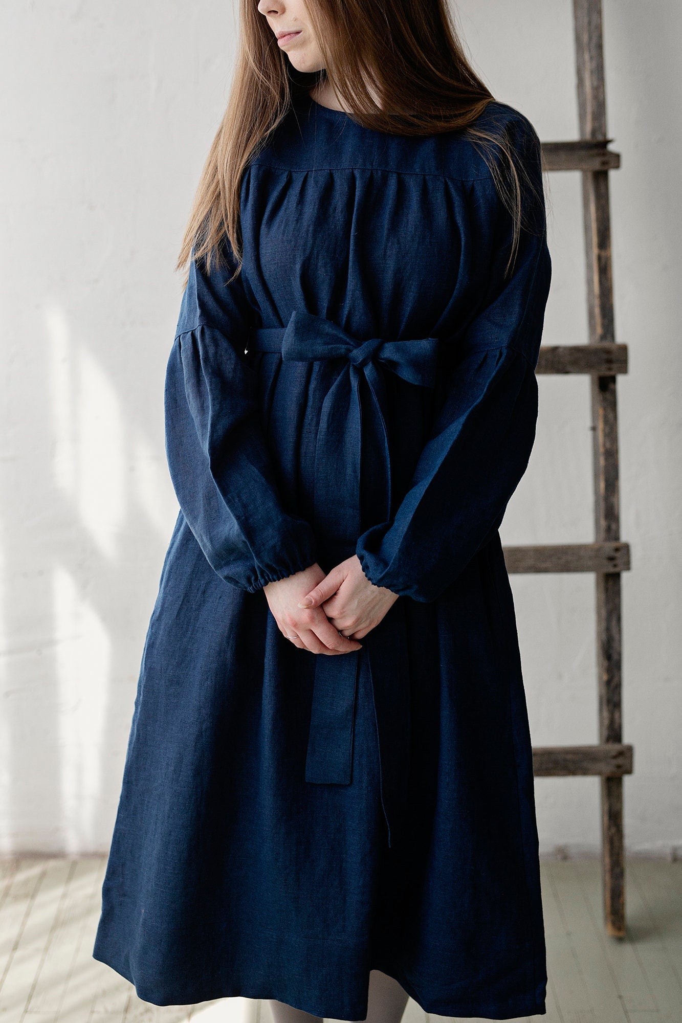 navy blue victorian dress Navy Blue Victorian Dickens Christmas Caroling Dress Frock Velvet Cape Gown Gothic Girl Theater Wear (Size: S)