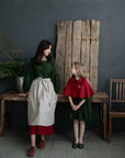 Natural Christmas Linen Apron Skirt