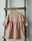 Dusty Rose Anemone Linen Dress