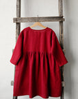 Cherry Anemone Linen Dress