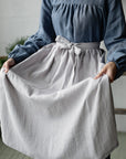 Fog Grey Apple Linen Apron